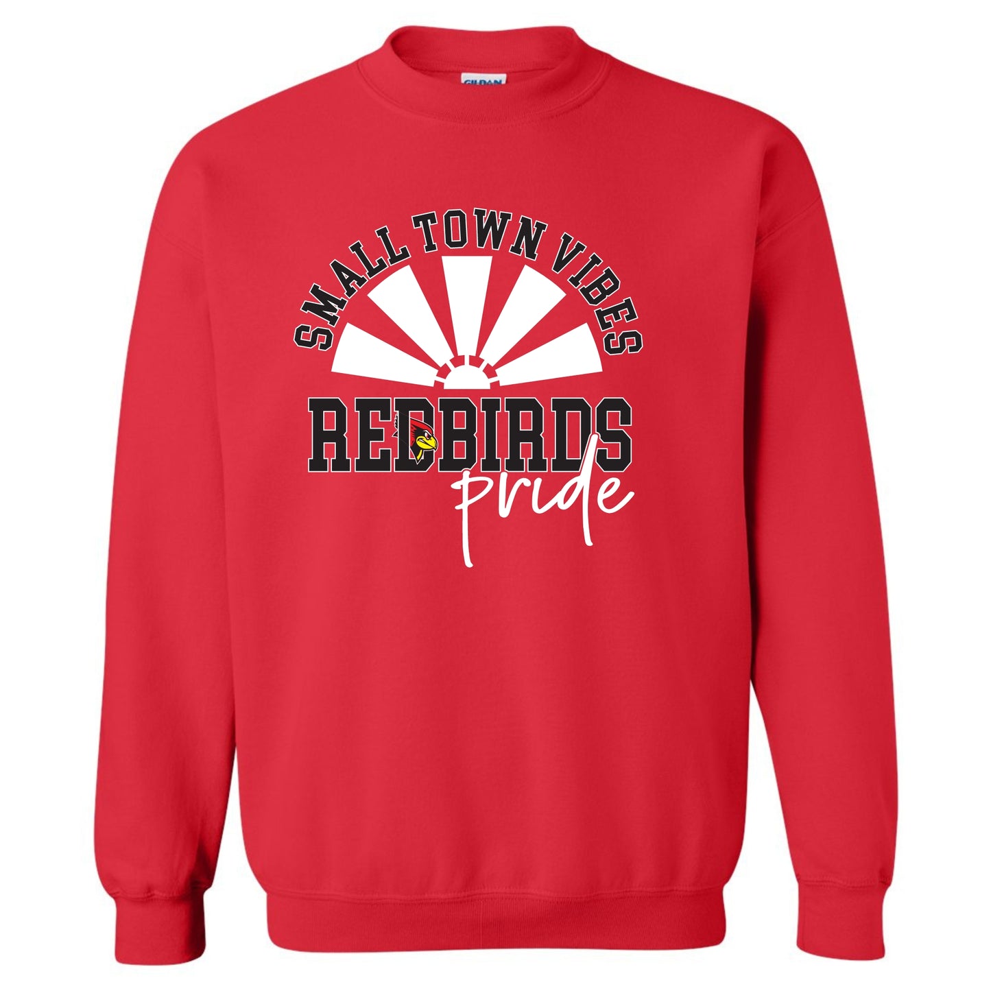 Small Town Vibes Gildan Crewneck Sweatshirt