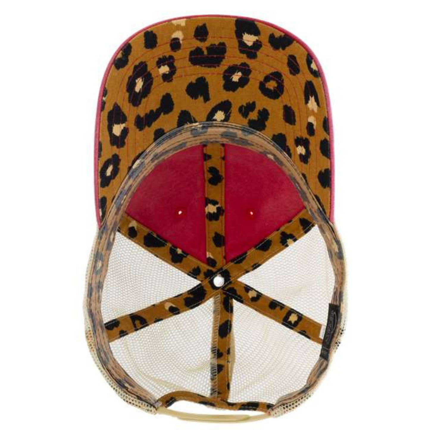 Ladies Ponytail Hat with Leopard Print Bill