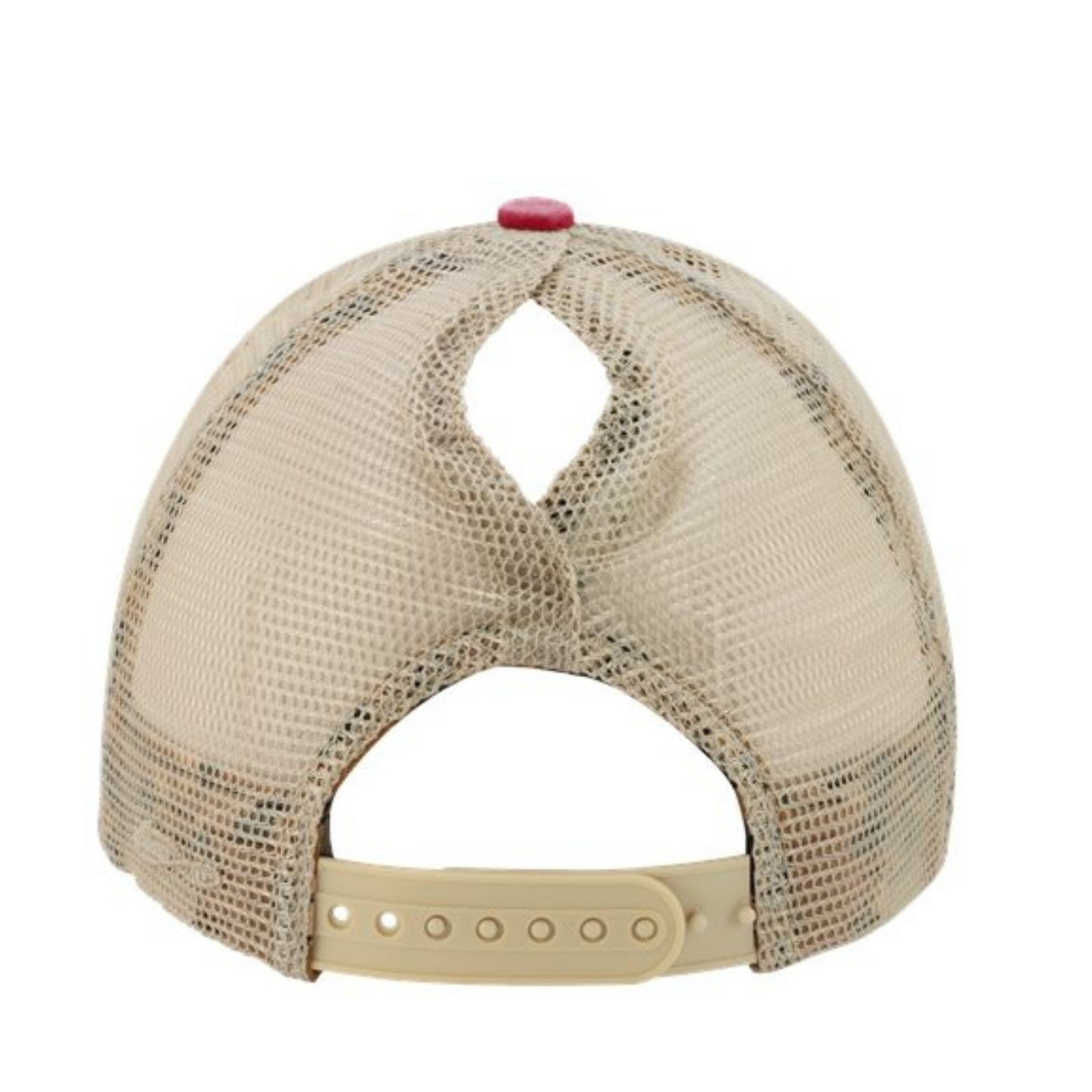 Ladies Ponytail Hat with Leopard Print Bill