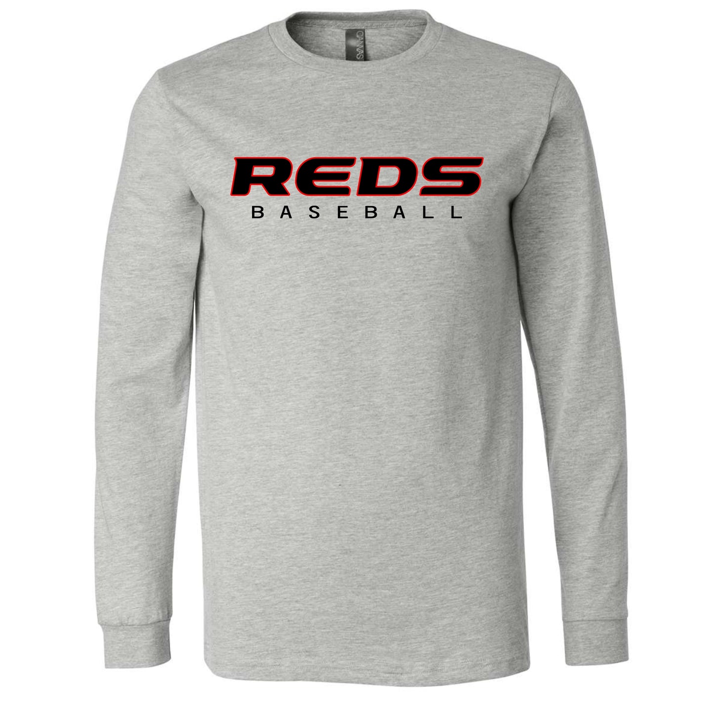 Reds Baseball Bella+Canvas Premium Long Sleeve Tee