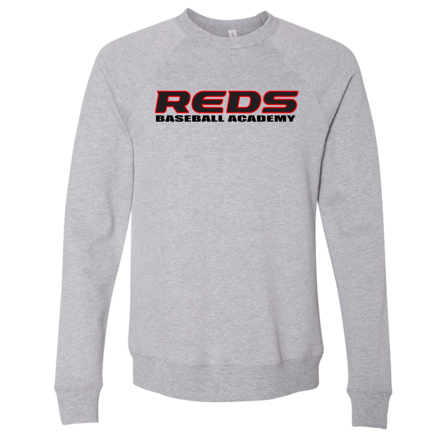Reds Baseball Academy Bella+Canvas Raglan Crewneck Sweatshirt
