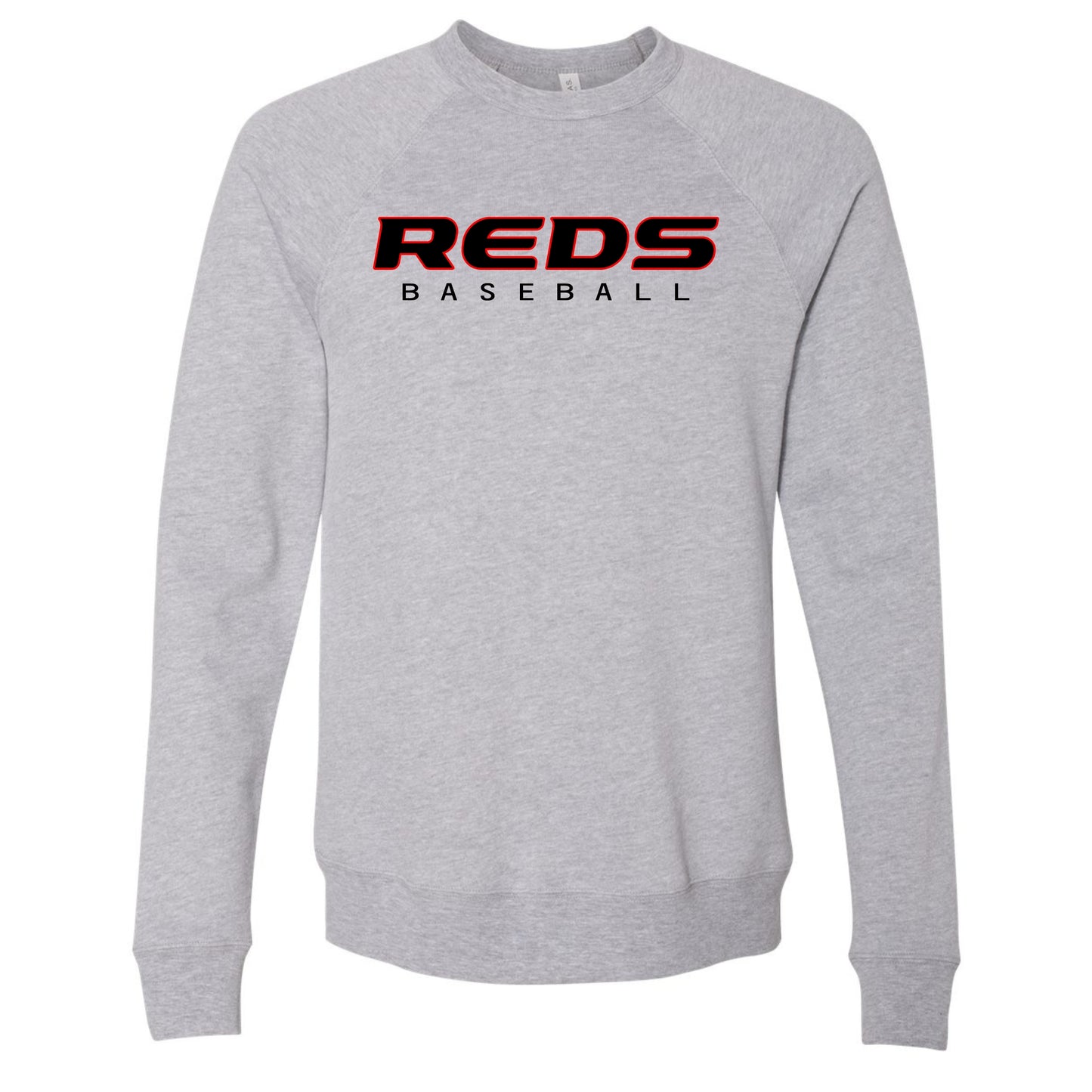 Reds Baseball Bella+Canvas Raglan Crewneck Sweatshirt