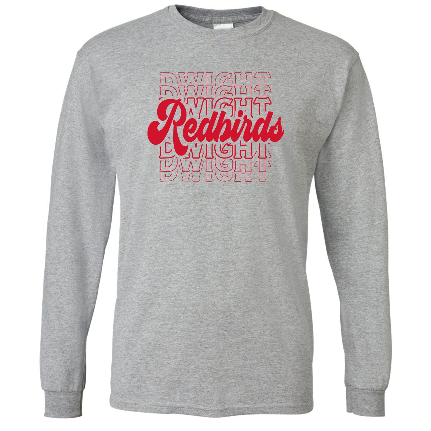 Dwight Redbirds Gildan Long Sleeve Tee