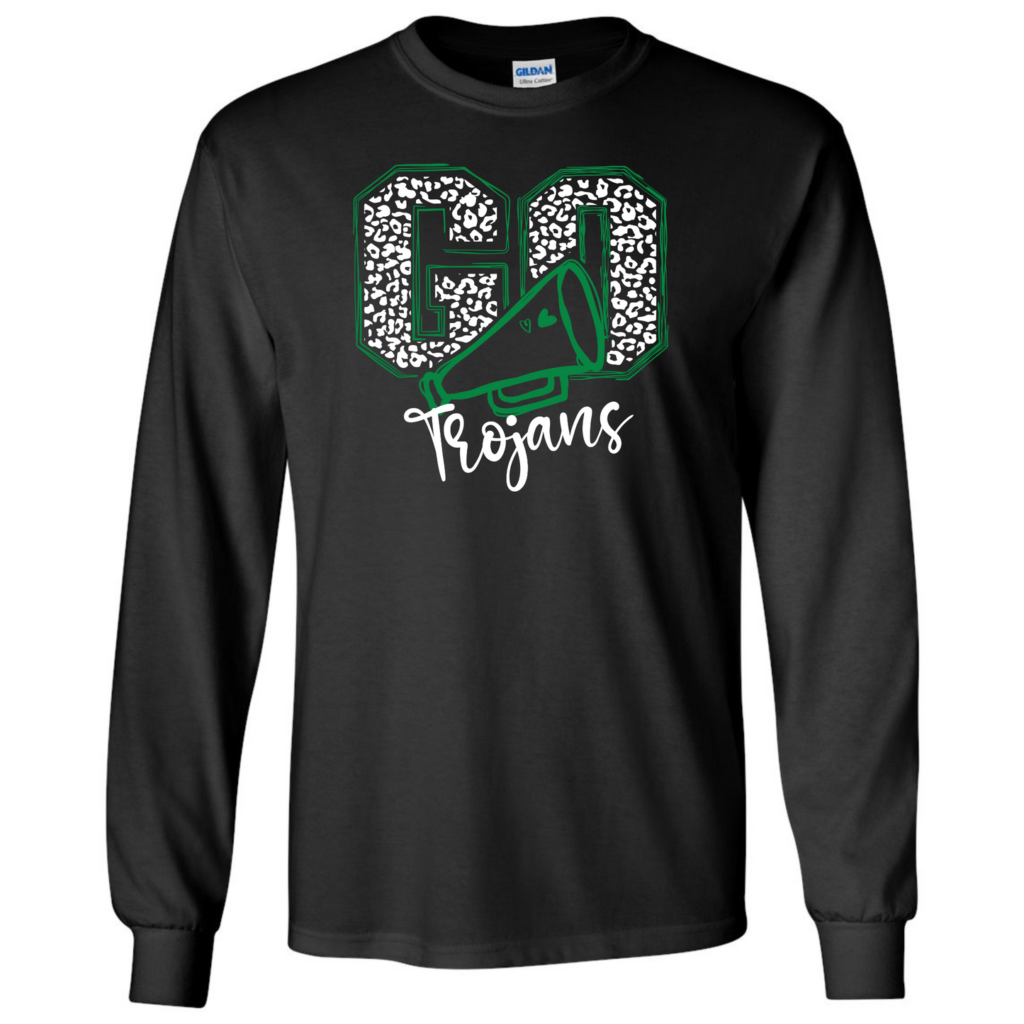 Go Trojans Cheer Gildan Long Sleeve Tee