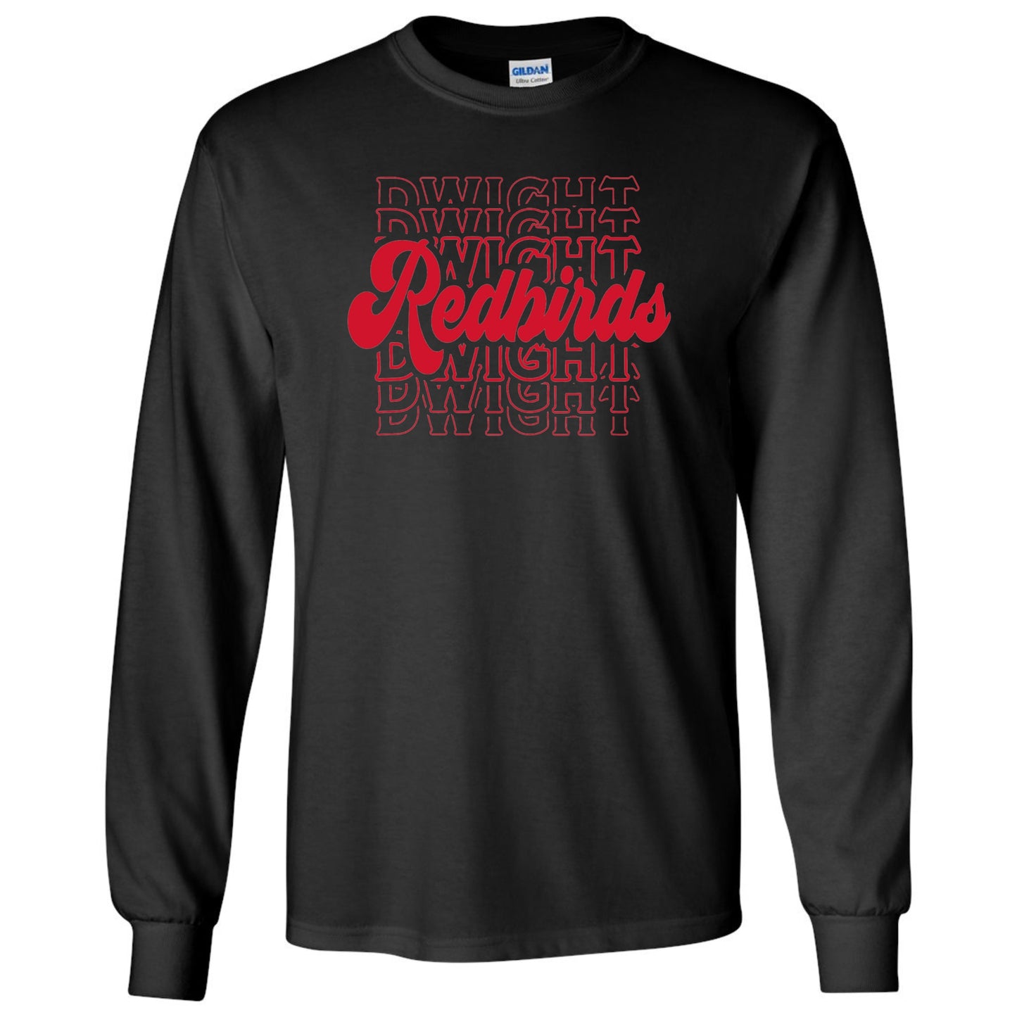 Dwight Redbirds Gildan Youth Long Sleeve Tee