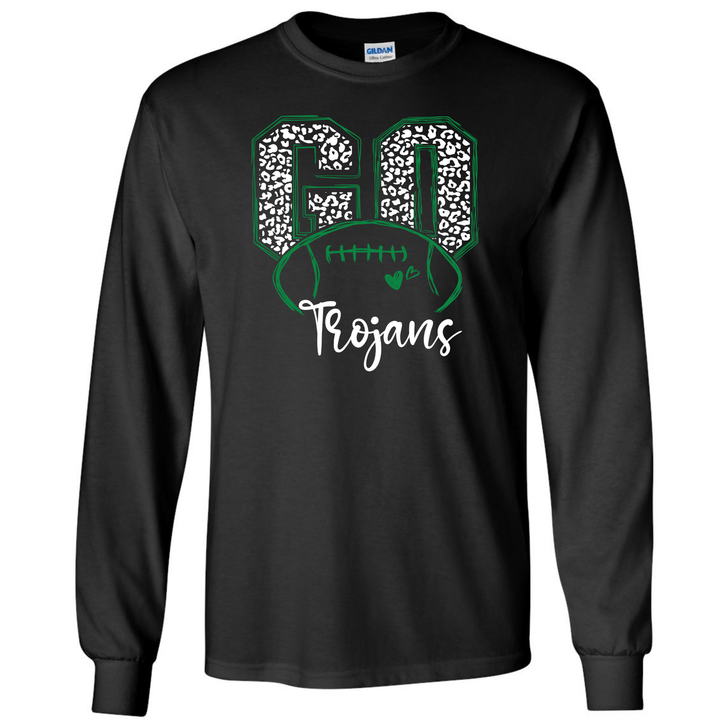 Go Trojans Football Gildan Long Sleeve Tee