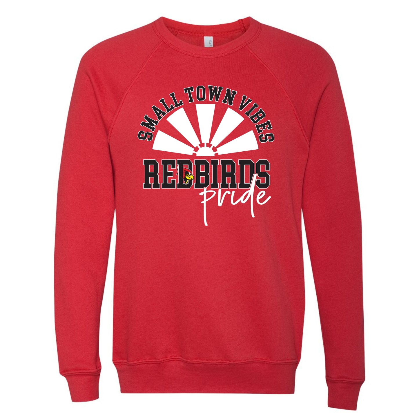 Small Town Vibes Bella+Canvas Raglan Crewneck Sweatshirt