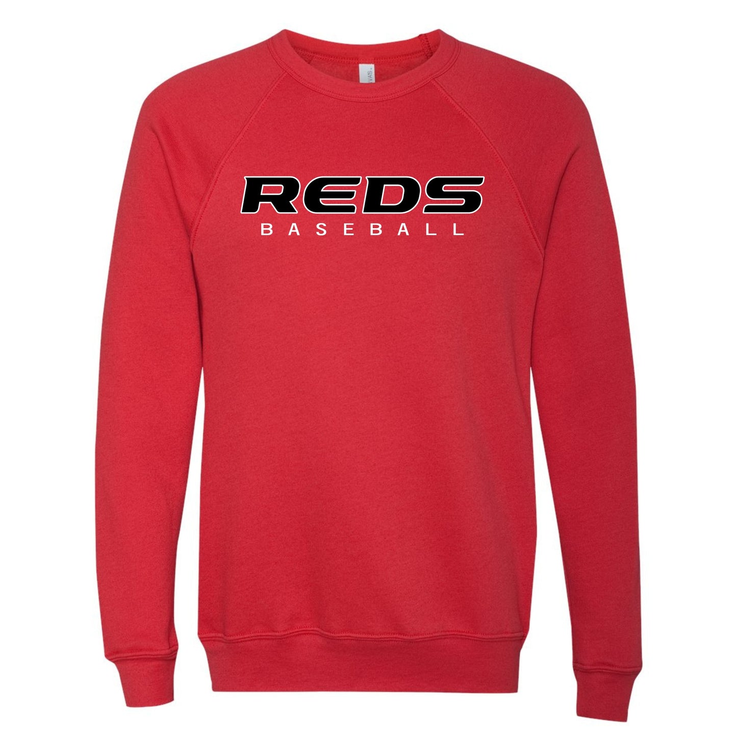 Reds Baseball Bella+Canvas Raglan Crewneck Sweatshirt