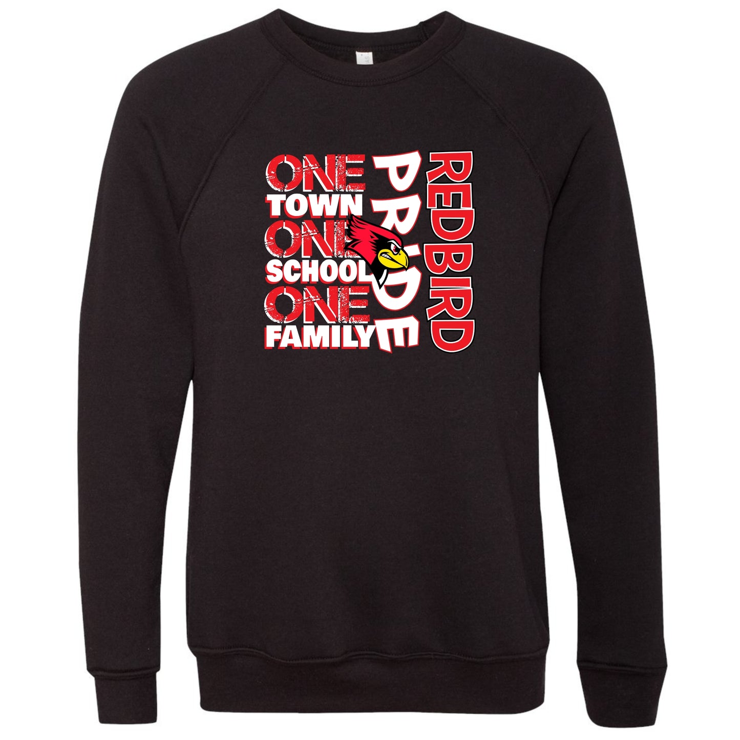 Redbird Pride Bella+Canvas Raglan Crewneck Sweatshirt