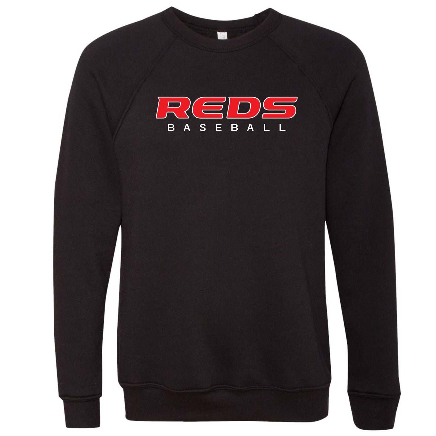 Reds Baseball Bella+Canvas Raglan Crewneck Sweatshirt