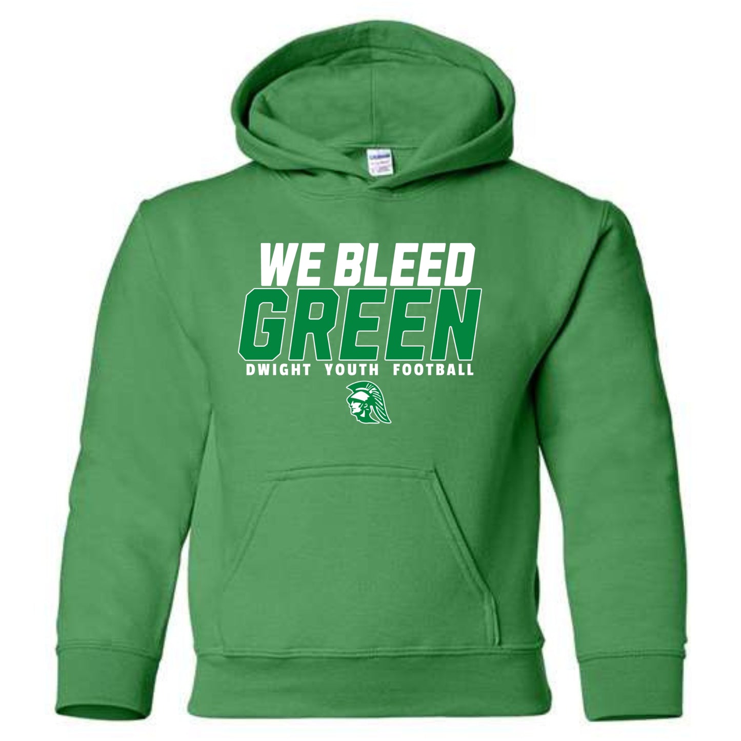 We Bleed Green Gildan Youth Hoodie
