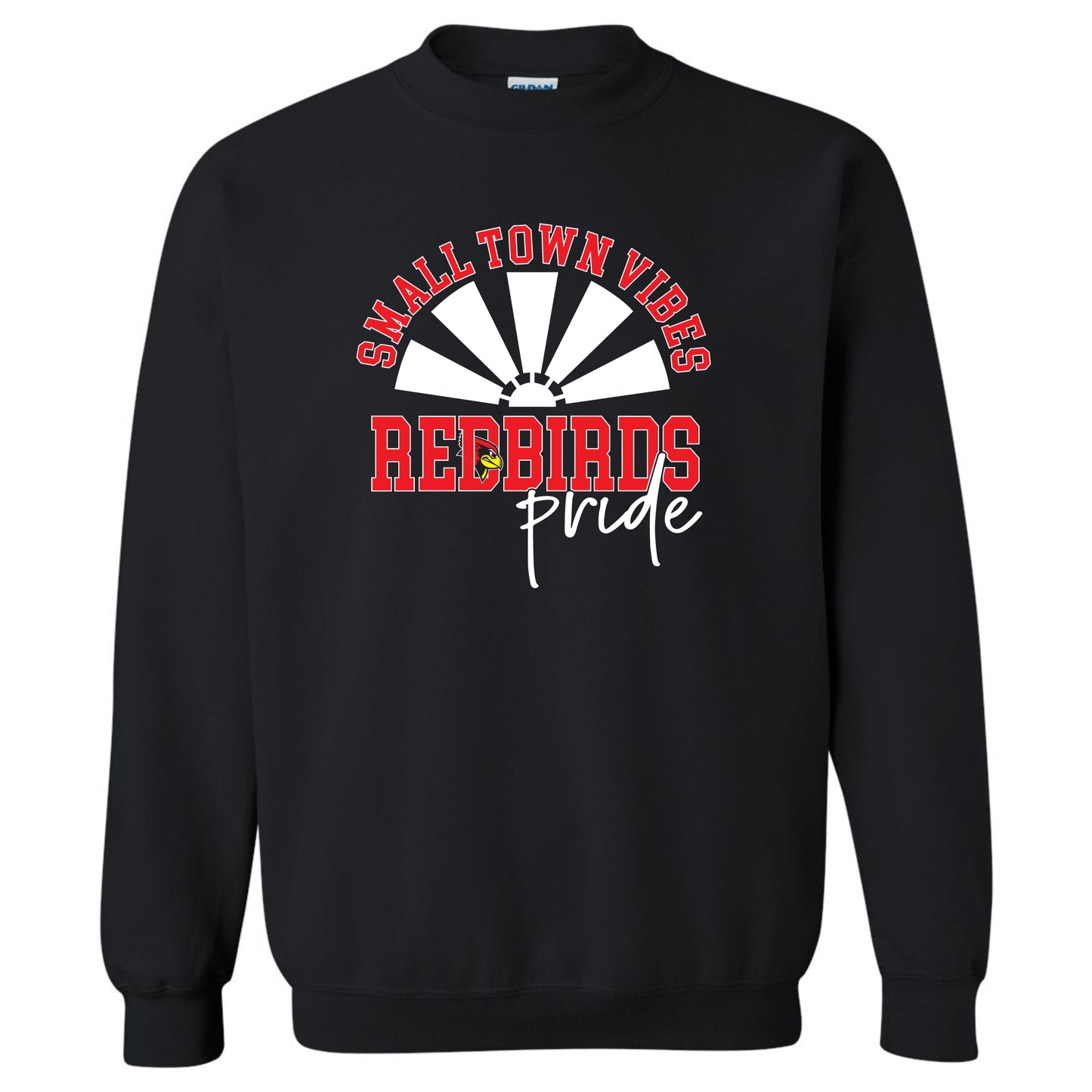 Small Town Vibes Gildan Crewneck Sweatshirt