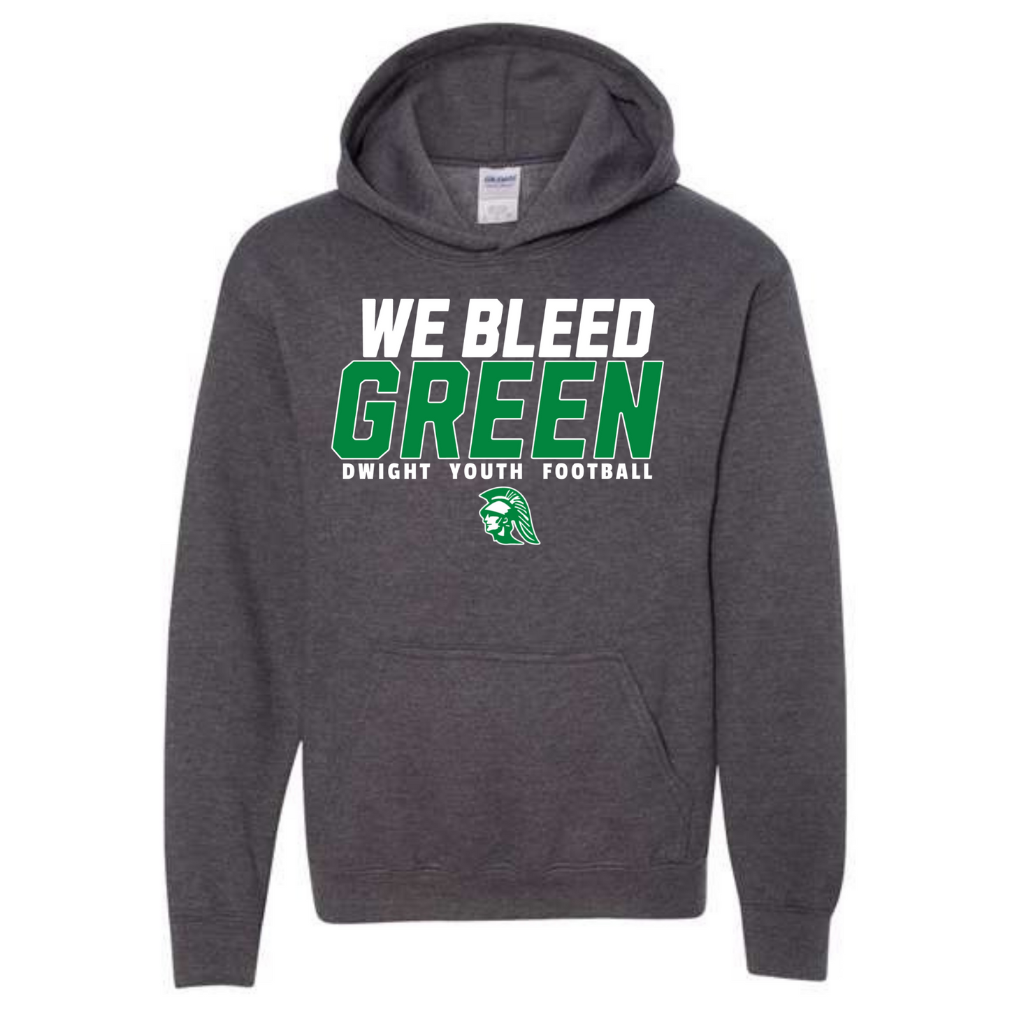 We Bleed Green Gildan Youth Hoodie