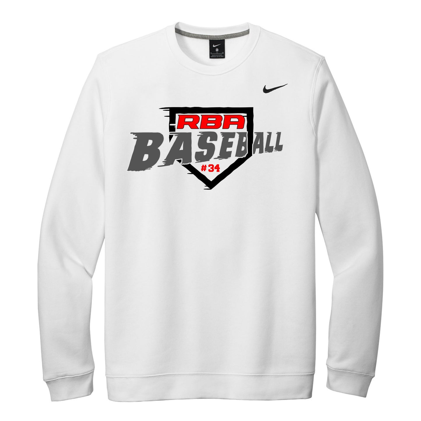 RBA Home Plate 2 Nike Club Crewneck Sweatshirt