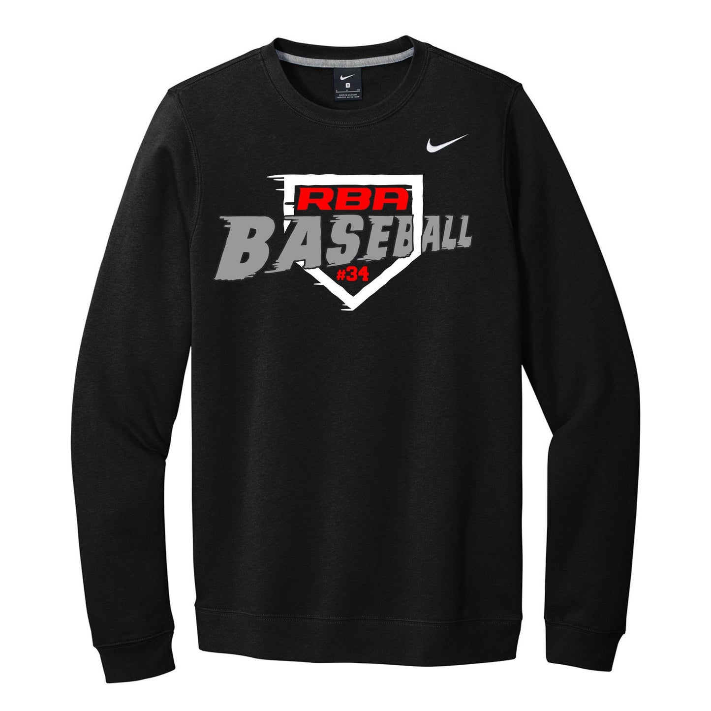 RBA Home Plate 2 Nike Club Crewneck Sweatshirt