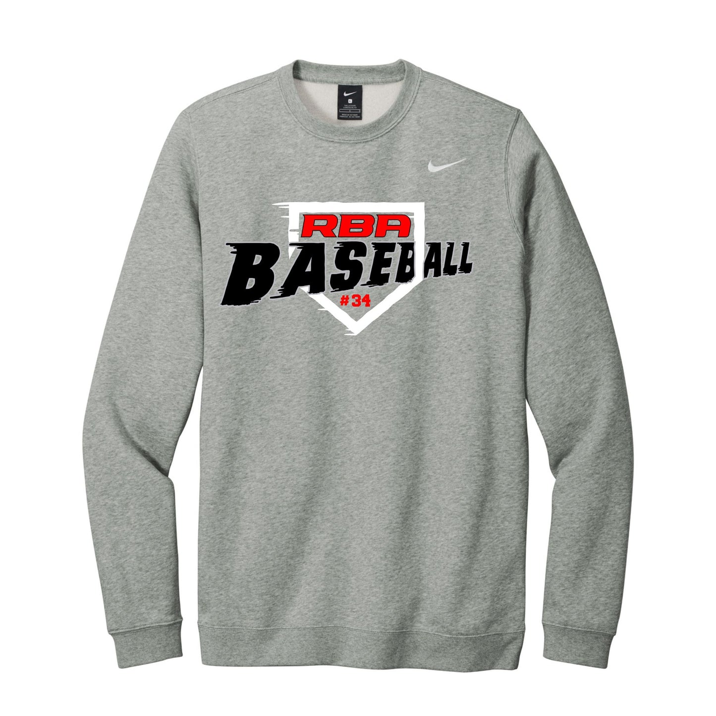 RBA Home Plate 2 Nike Club Crewneck Sweatshirt