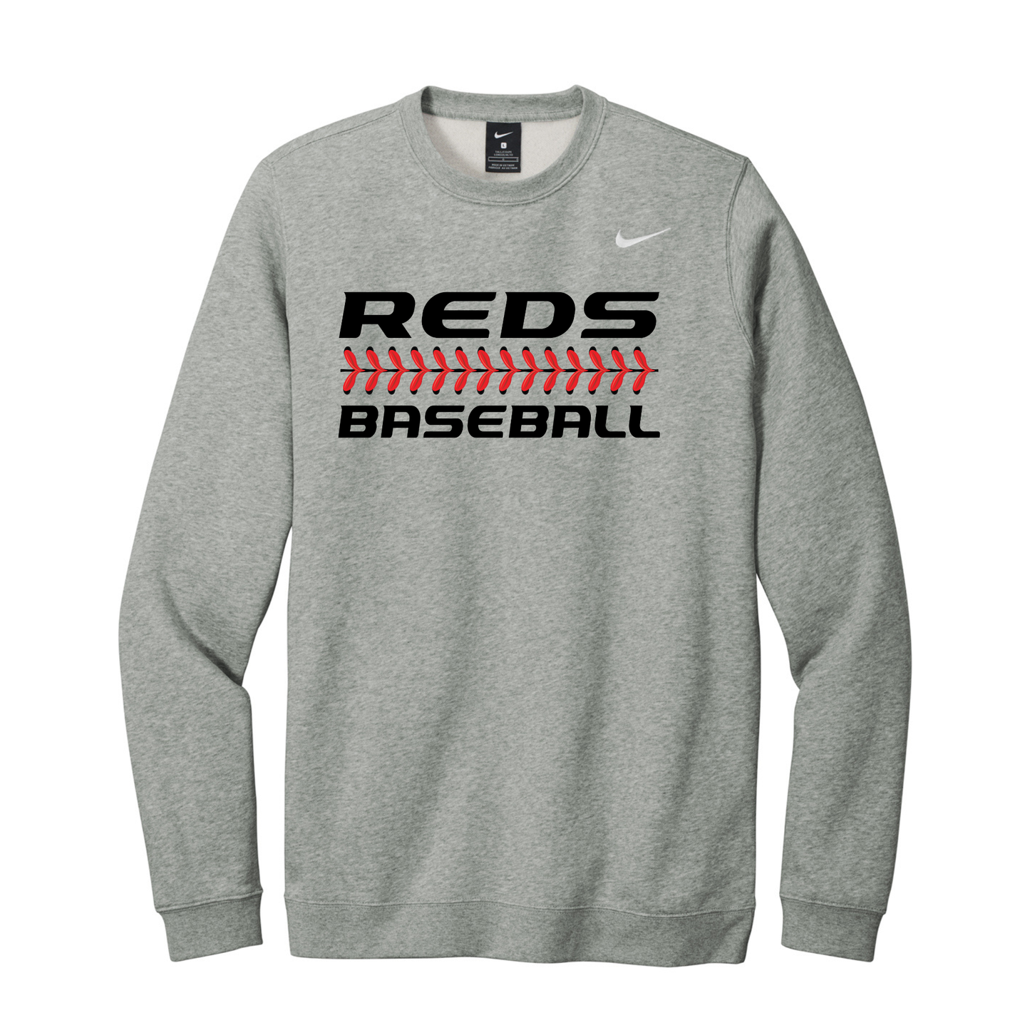 Reds Laces Nike Club Crewneck Sweatshirt