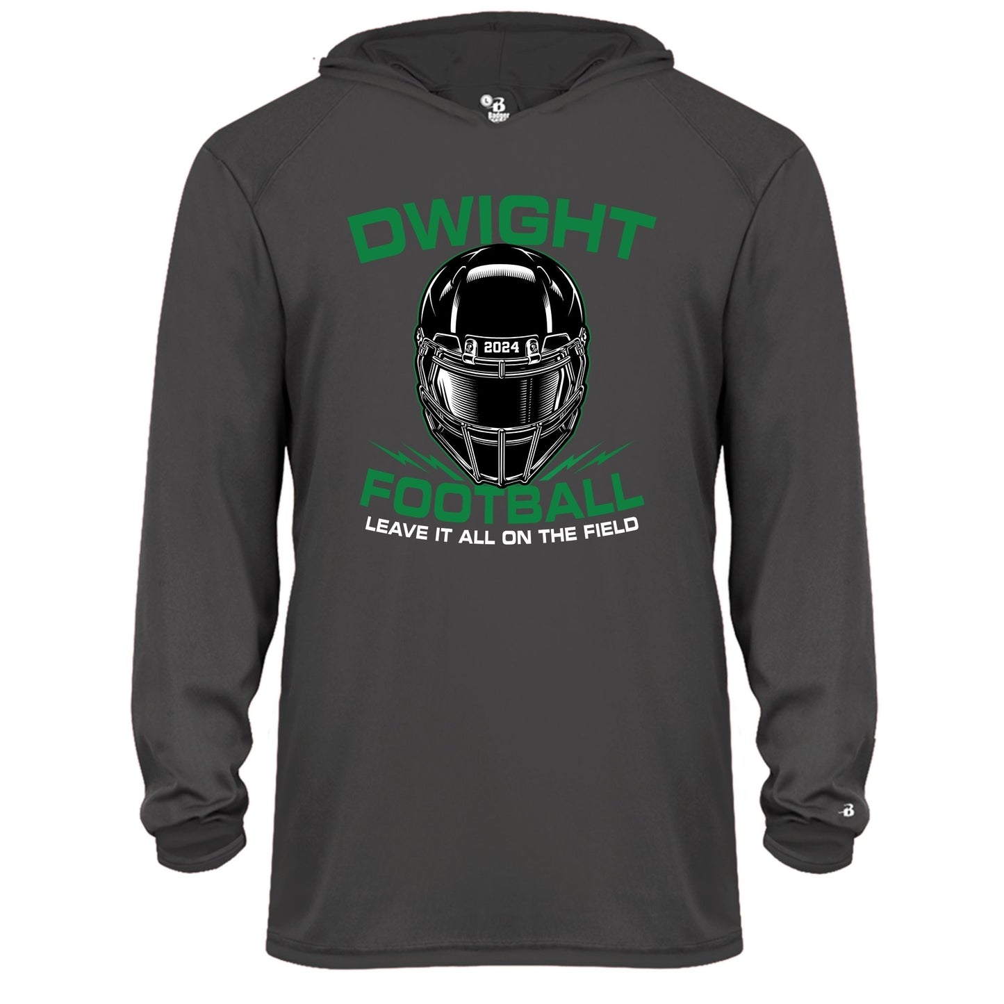 Dwight Football Long Sleeve Performance Hooded Tee