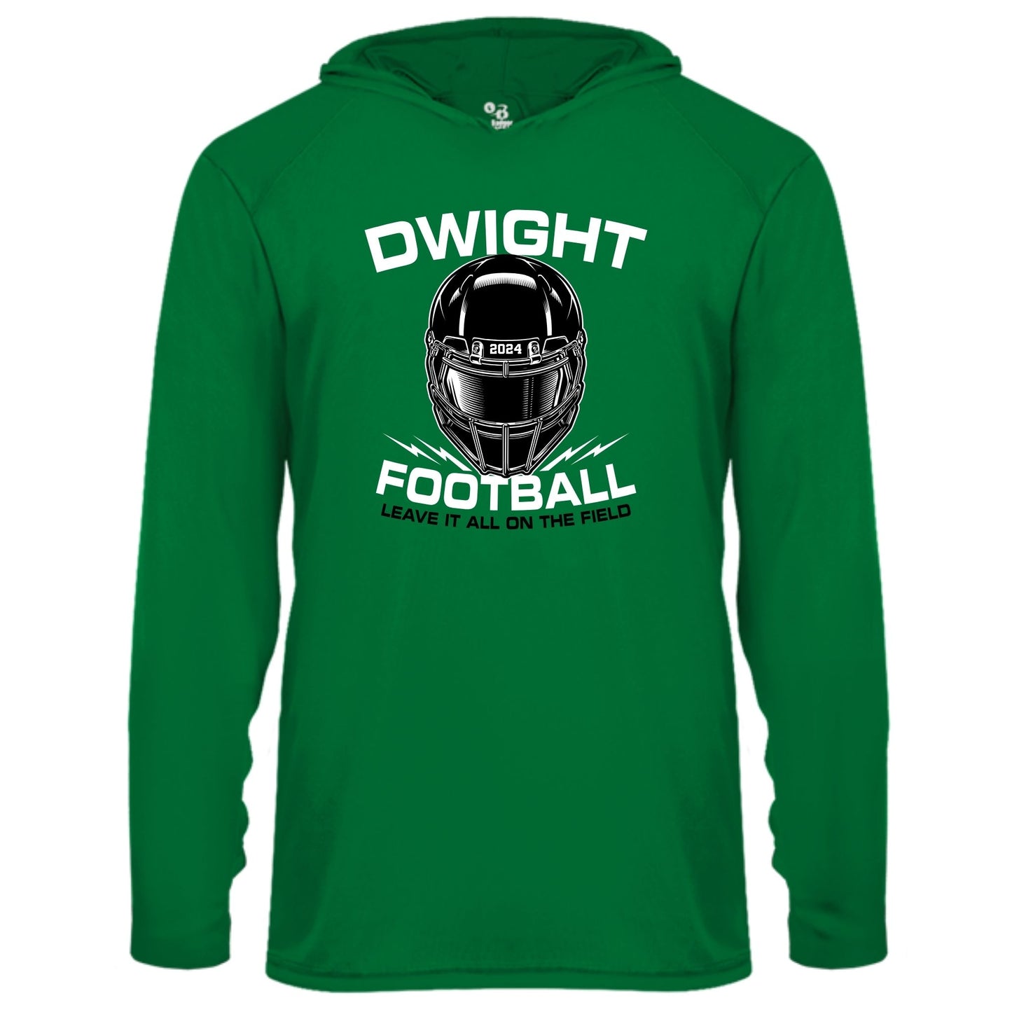 Dwight Football Long Sleeve Performance Hooded Tee