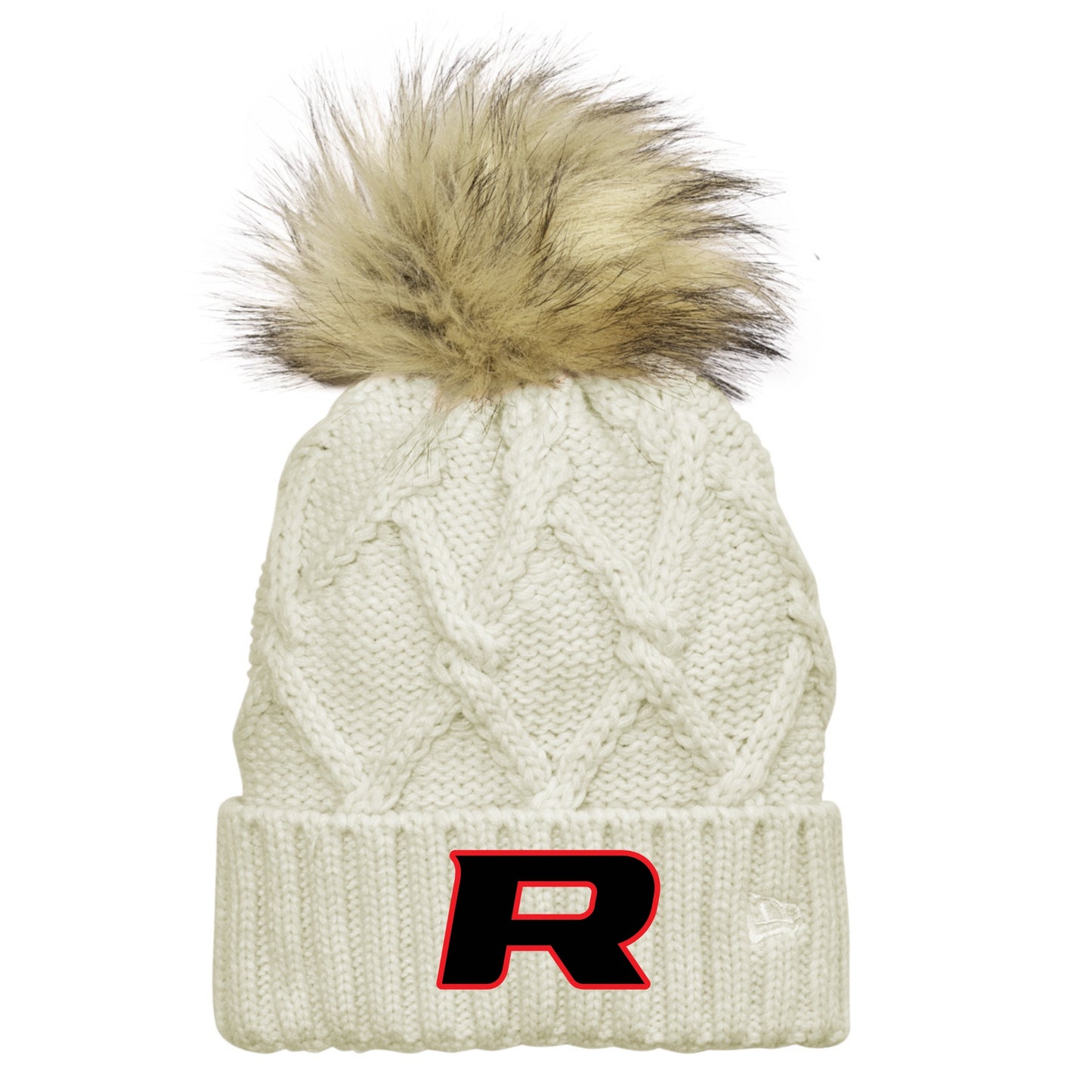 Red's New Era Faux Fur Pom Beanie