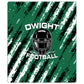 Dwight Football Sublimated Fleece Blanket - Blast Design