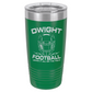 Dwight Football Engraved Tumbler with Slider Lid - 20oz (Personalization Available)