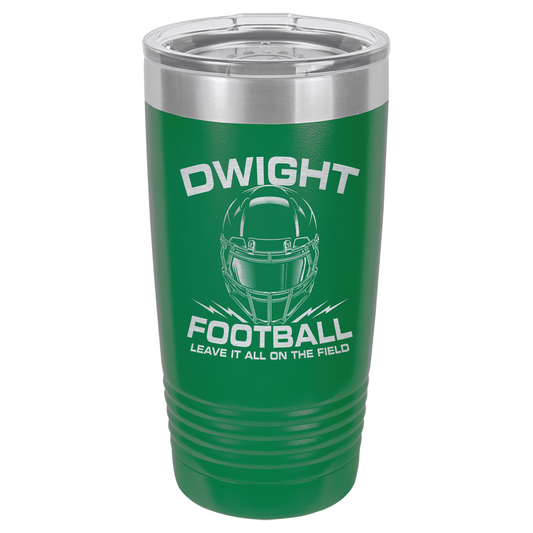 Dwight Football Engraved Tumbler with Slider Lid - 20oz (Personalization Available)