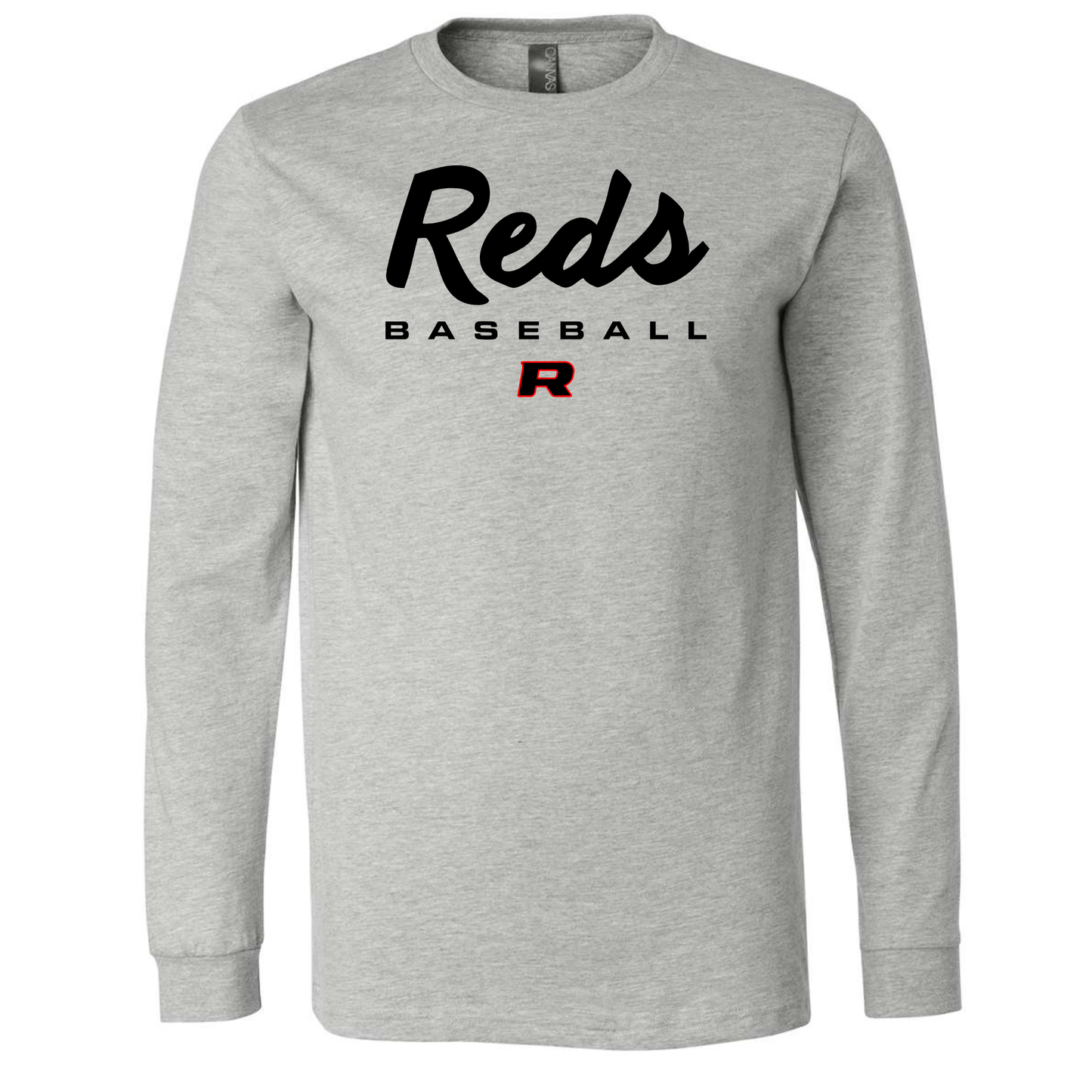 Reds Script Bella+Canvas Premium Long Sleeve Tee