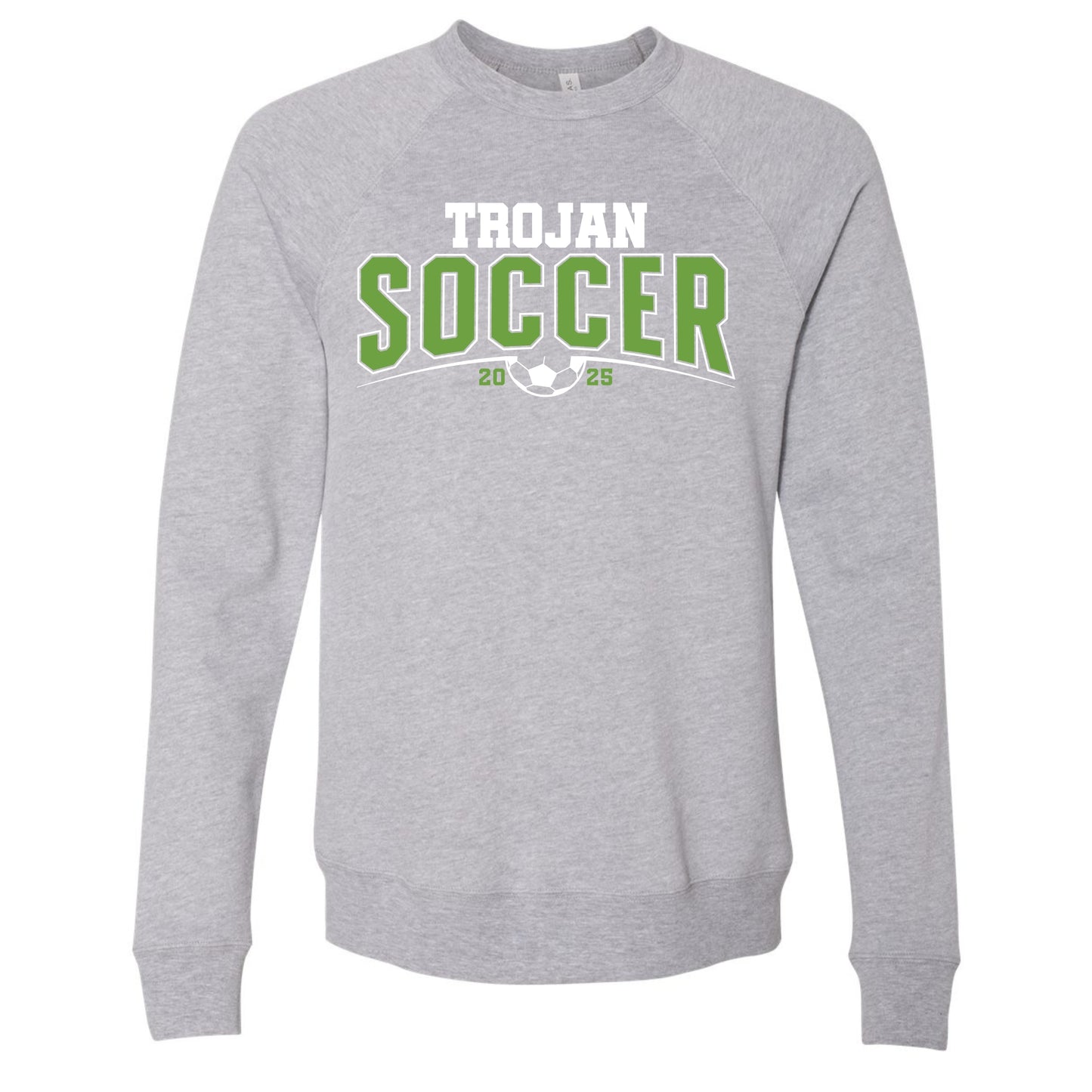 Trojan Soccer 2025 -  Bella+Canvas Raglan Crewneck Sweatshirt