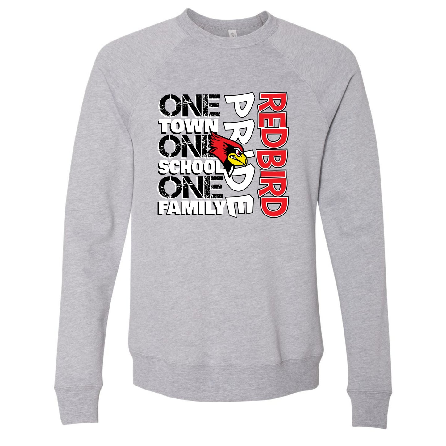 Redbird Pride Bella+Canvas Raglan Crewneck Sweatshirt