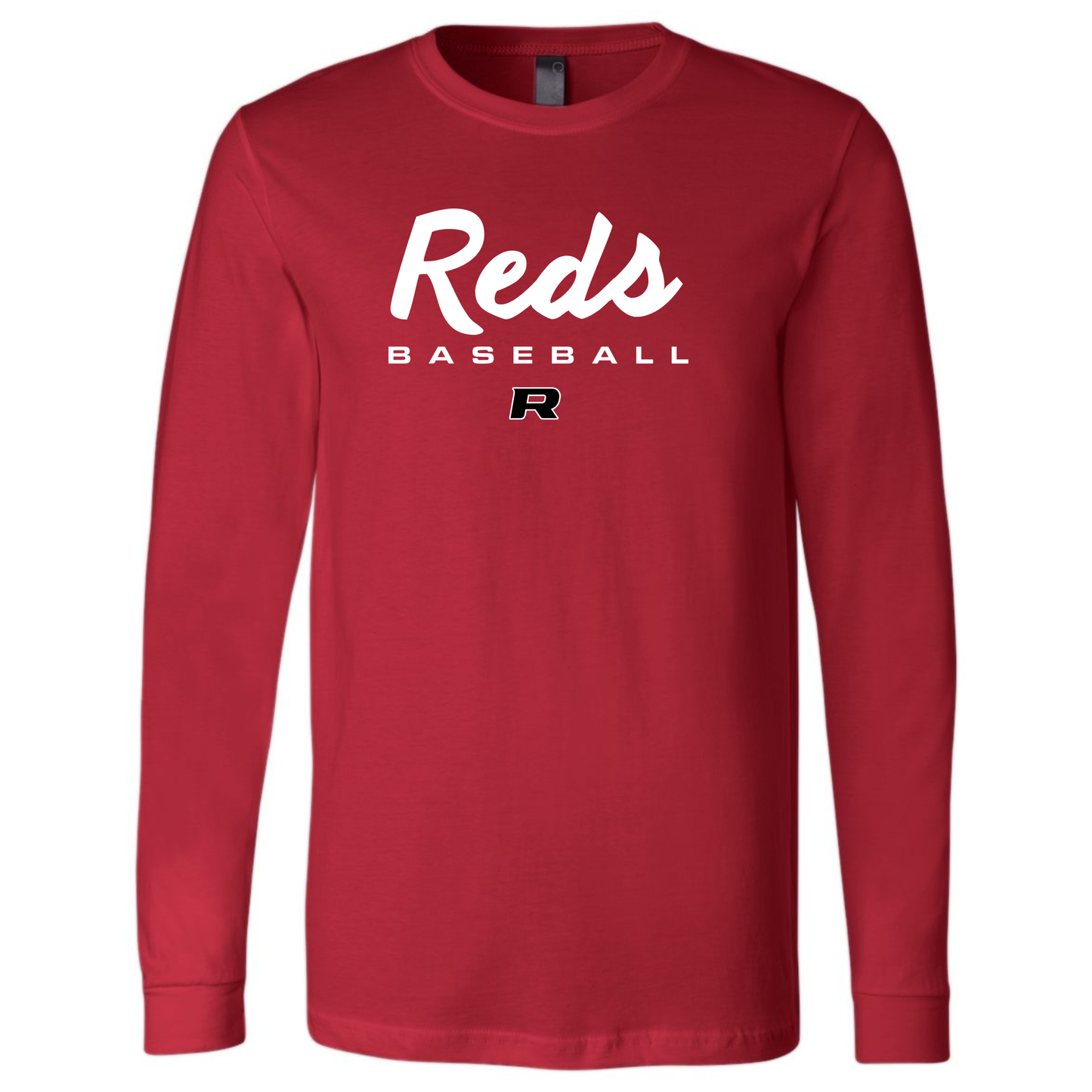 Reds Script Bella+Canvas Premium Long Sleeve Tee