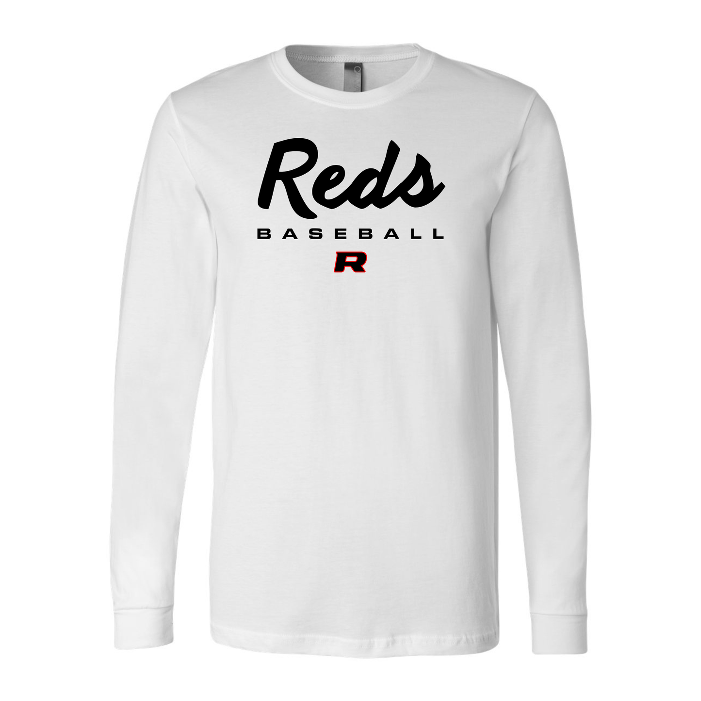 Reds Script Bella+Canvas Premium Long Sleeve Tee