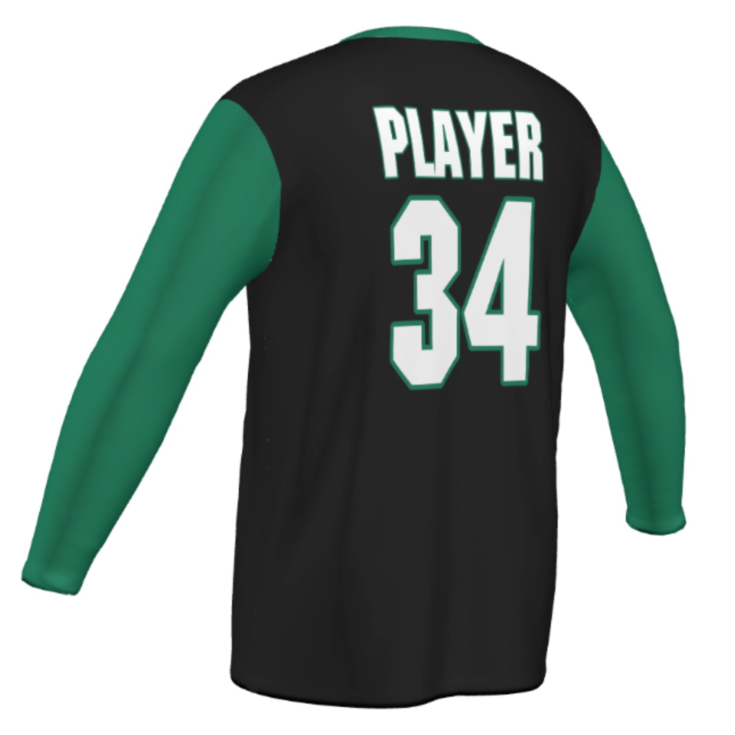 Dwight Football Sublimated "Cotton Feel" Poly Adult Long Sleeve - Solid