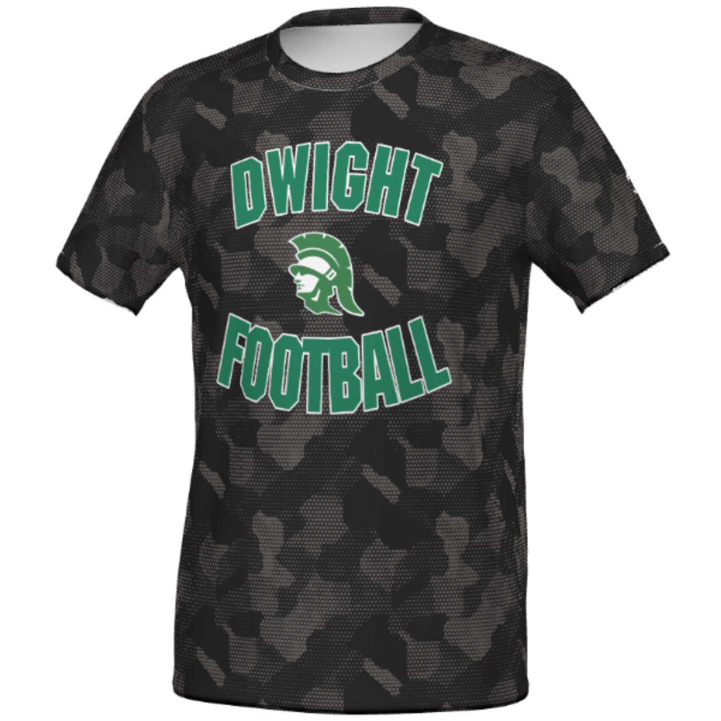 Dwight Football Sublimated "Cotton Feel" Poly Adult T-Shirt - Camo