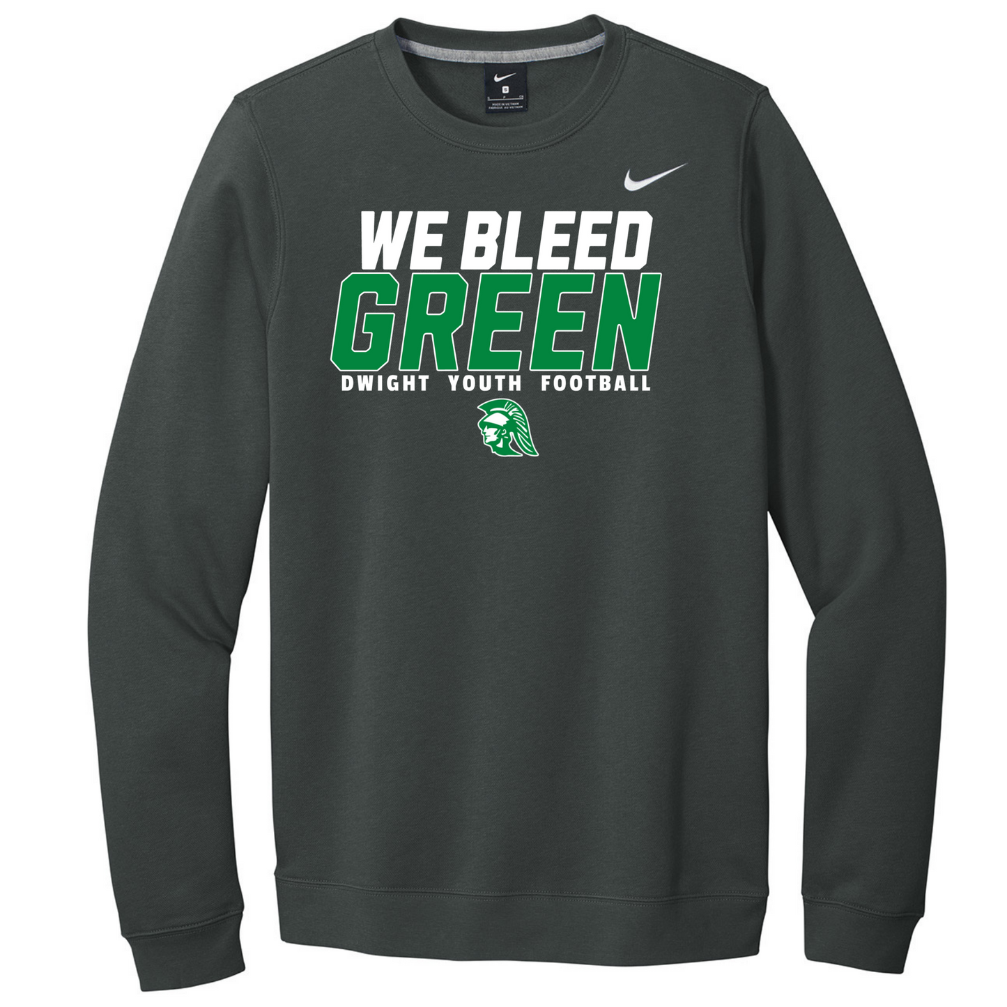 We Bleed Green Nike Club Crewneck Sweatshirt