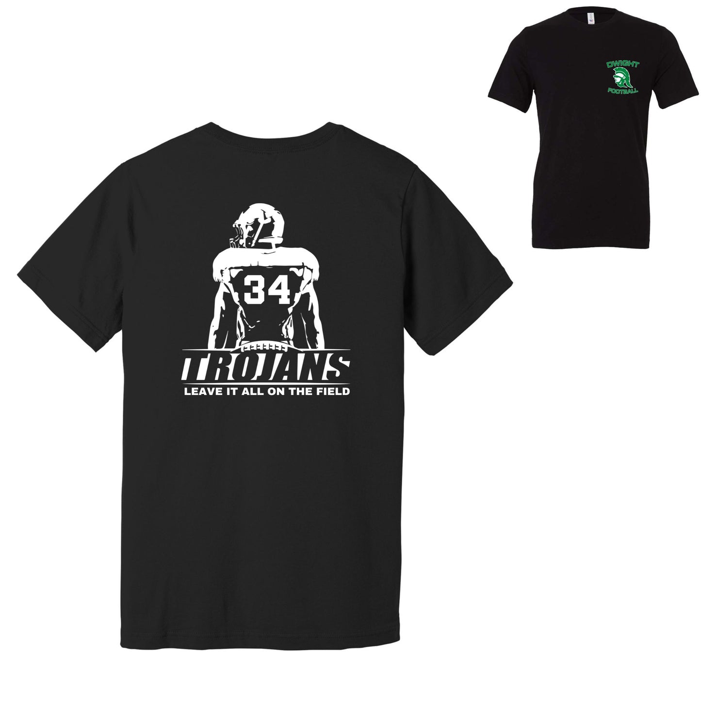 Customizable Trojan Football Bella+Canvas Premium Tee