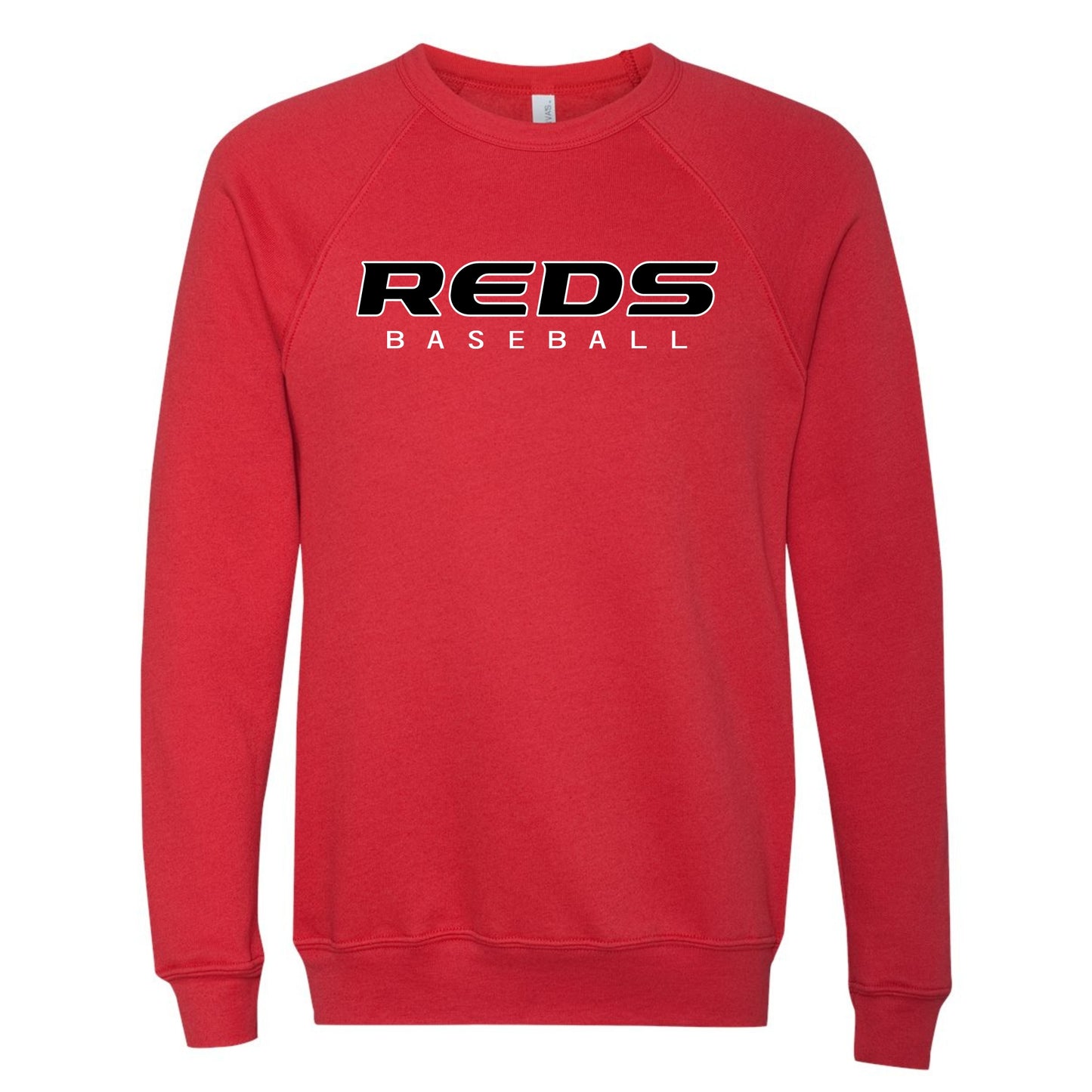 Reds Baseball Bella+Canvas Raglan Crewneck Sweatshirt