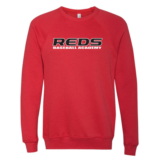 Reds Baseball Academy Bella+Canvas Raglan Crewneck Sweatshirt