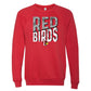 Redbirds Bella+Canvas Raglan Crewneck Sweatshirt