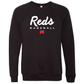 Reds Script Bella+Canvas Raglan Crewneck Sweatshirt