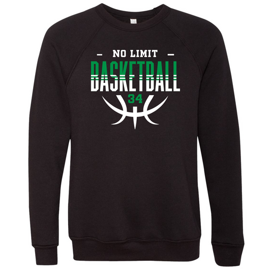 No Limit Basketball Design 2 -  Bella+Canvas Raglan Crewneck Sweatshirt