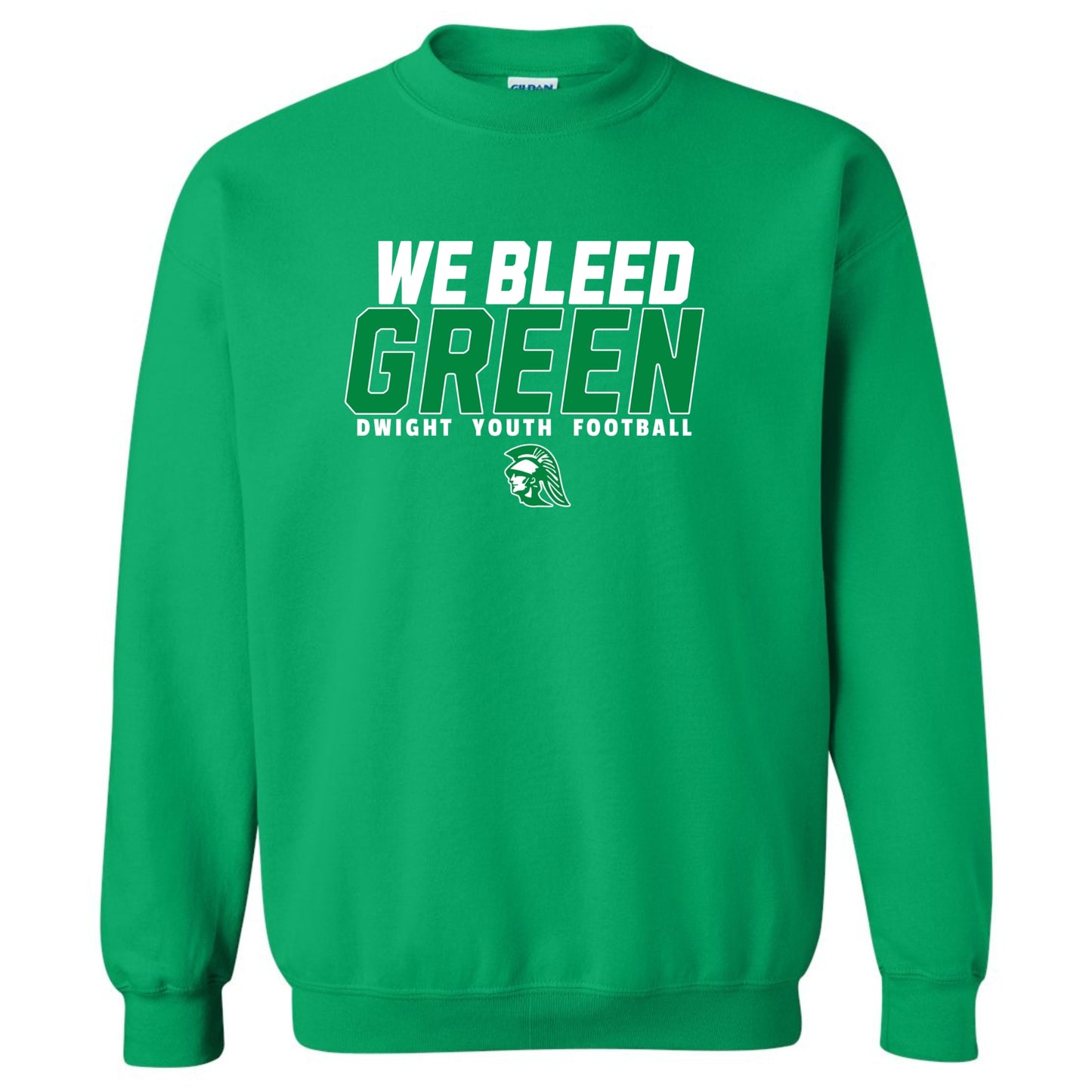 We Bleed Green Gildan Crewneck Sweatshirt