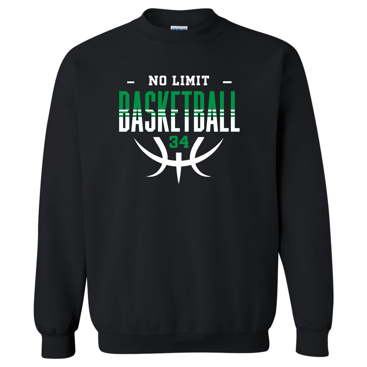 No Limit Basketball Design 2 -  Gildan Youth Crewneck Sweatshirt