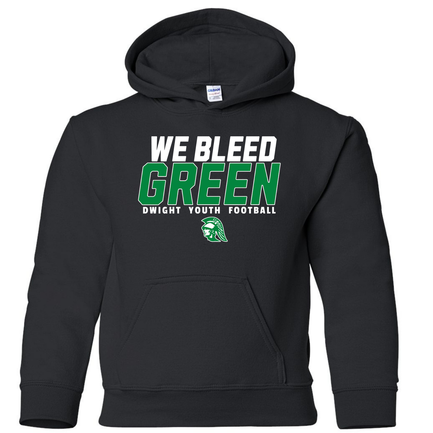 We Bleed Green Gildan Youth Hoodie