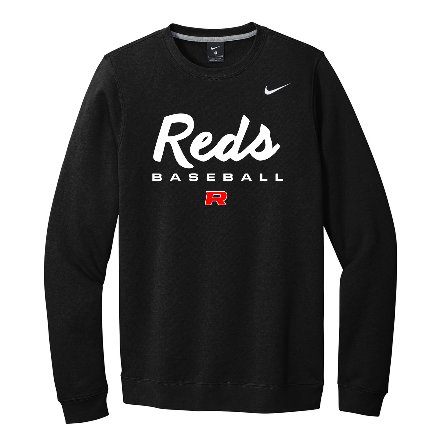 Reds Script Nike Club Crewneck Sweatshirt
