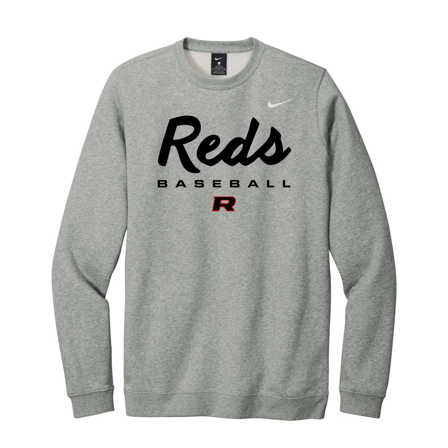 Reds Script Nike Club Crewneck Sweatshirt