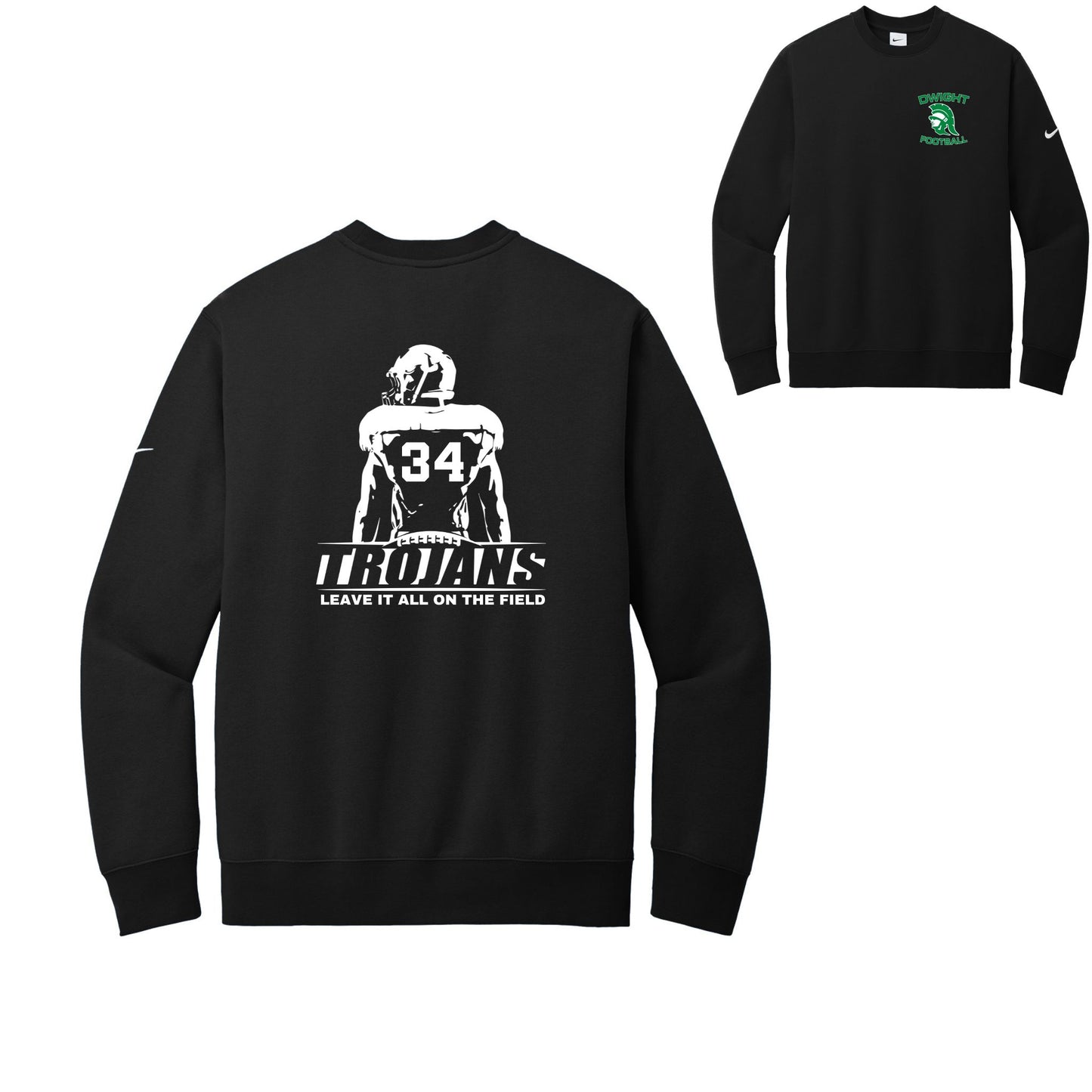 Customizable Trojan Football Nike Club Crewneck Sweatshirt