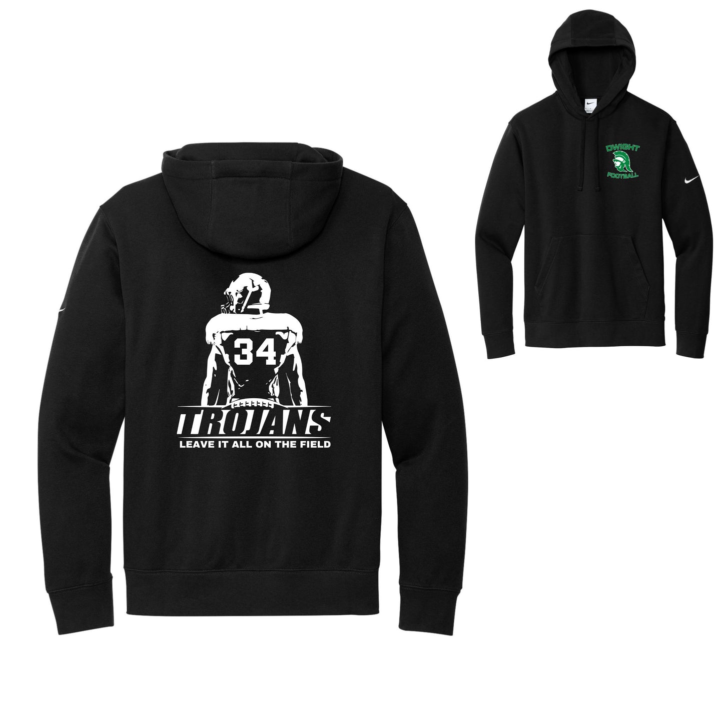 Customizable Trojan Football Nike Club Hoodie