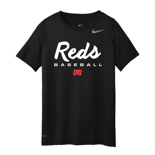 Reds Script Nike Youth Legend Tee