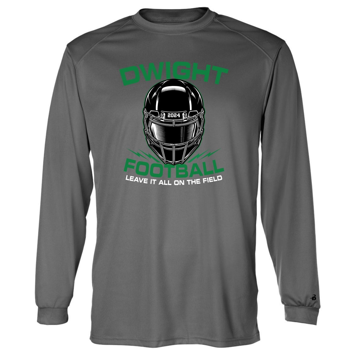 Dwight Football Youth Performance Long Sleeve Tee